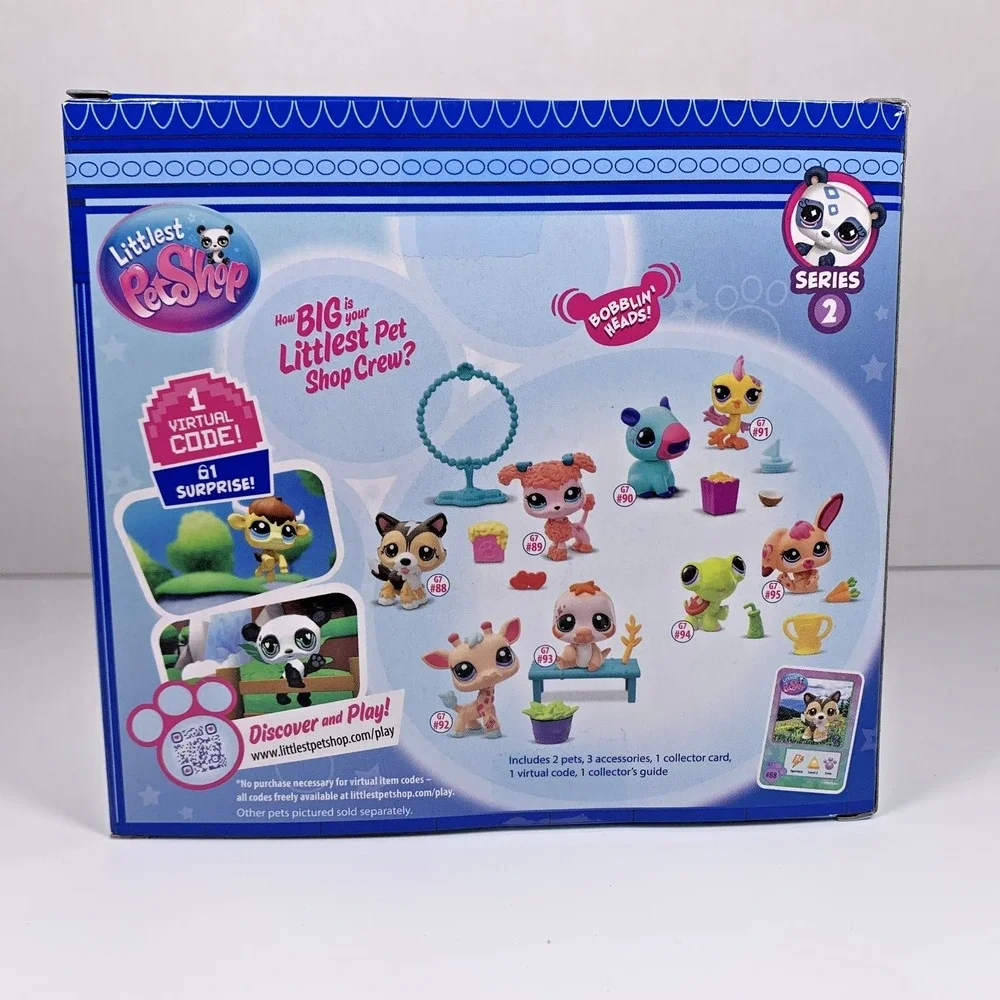 Littlest Pet Shop G7 Series 2 Pet Pairs #88 Husky #89 Poodle 